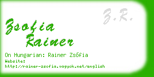 zsofia rainer business card